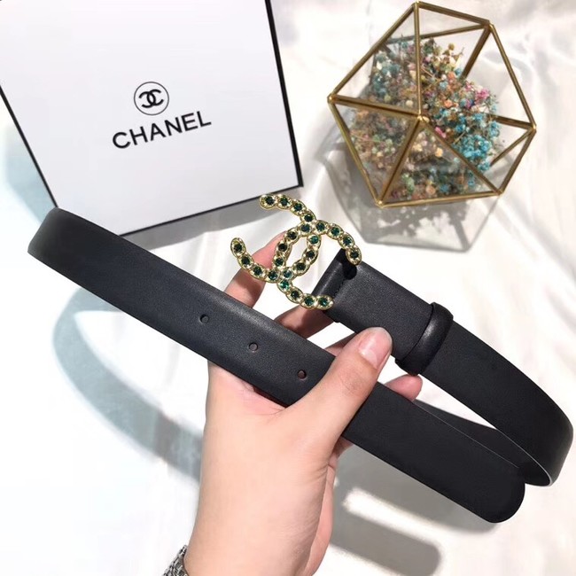 Chanel Calf Leather Belt Wide with 30mm 56613