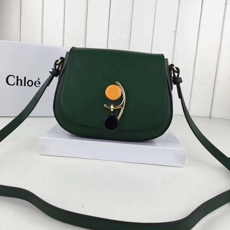 CHLOE leather cross-body bag 3S199 green