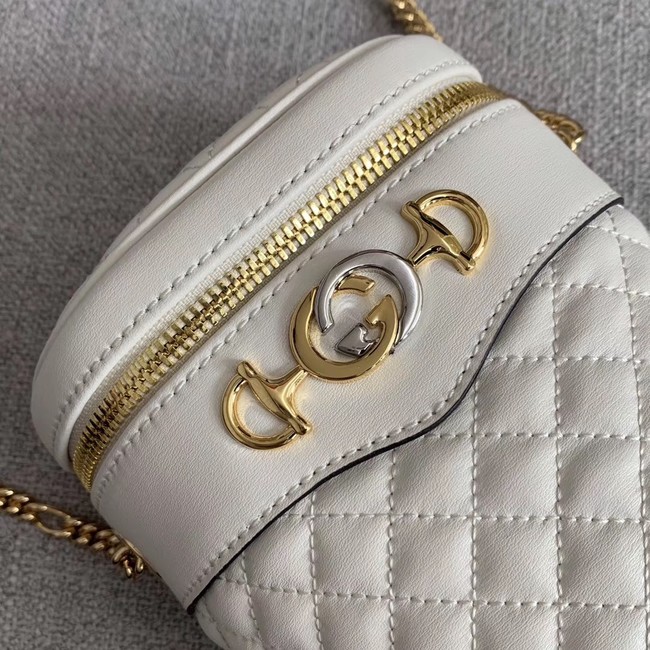 Gucci Quilted leather belt bag 572298 White