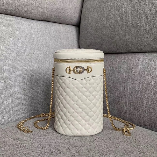 Gucci Quilted leather belt bag 572298 White