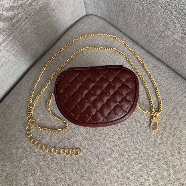 Gucci Quilted leather belt bag 572298 Burgundy