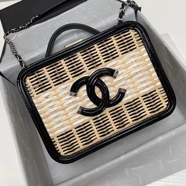 Chanel Vanity Case Original Weave A93343 black