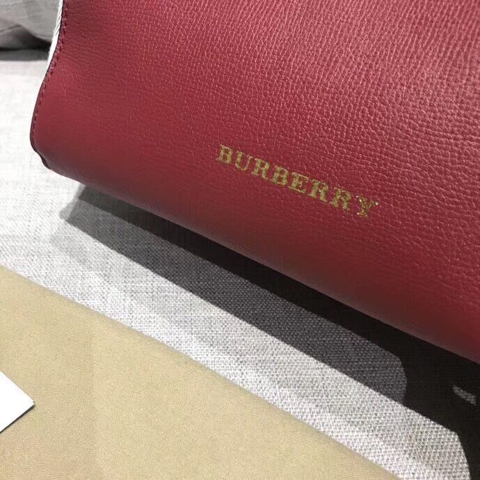 BURBERRY The Canter Original Leather Bag 30291 Burgendy