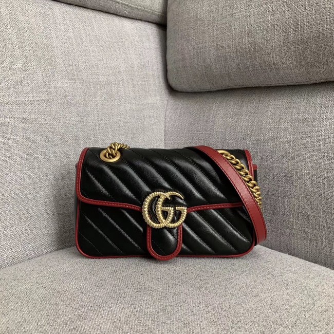 Gucci GG Marmont small shoulder bag 446744 black