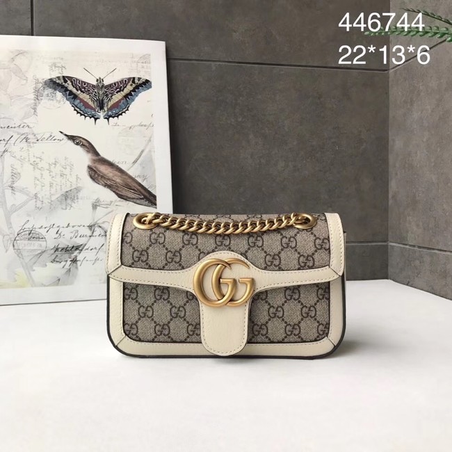 Gucci Ophidia GG Supreme small shoulder bag 446744 white