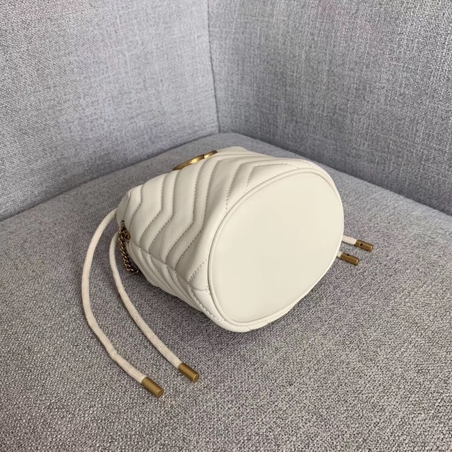 Gucci GG Marmont mini bucket bag 575163 White