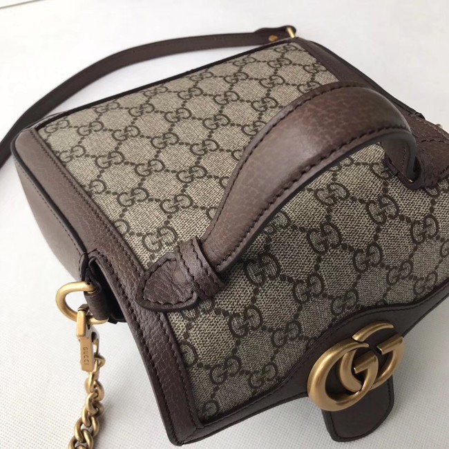 Gucci GG Marmont mini top handle bag 547260 brown