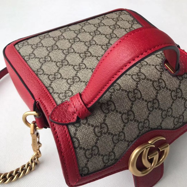 Gucci GG Marmont mini top handle bag 547260 red