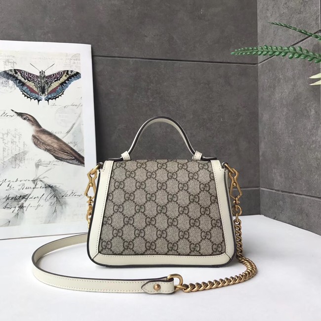 Gucci GG Marmont mini top handle bag 547260 white