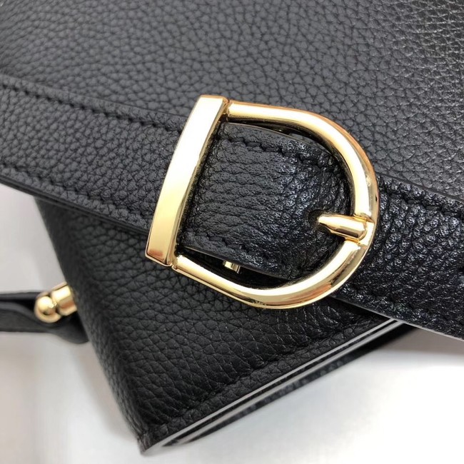 Gucci GG Leather Shoulder Bag 576388 Black