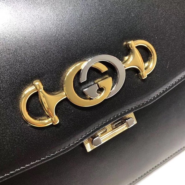 Gucci GG Leather Shoulder Bag A576388 Black