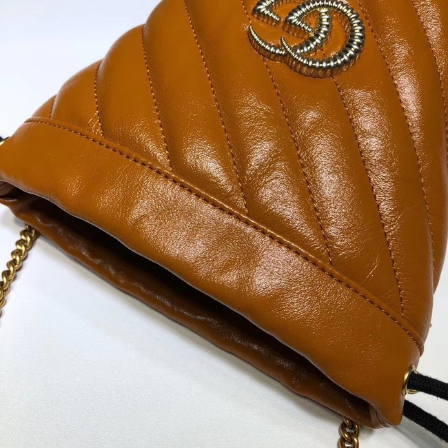 Gucci GG Marmont mini bucket bag A575163 brown