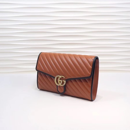 Gucci GG Marmont clutch 498079 brown