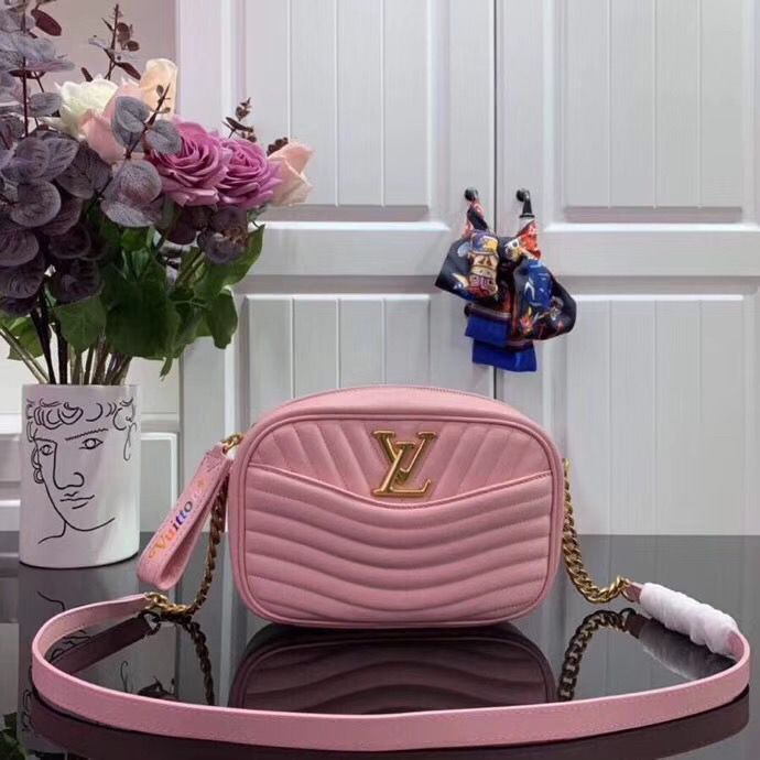 Louis Vuitton Original Leather NEW WAVE Camera Bag M53682 Pink