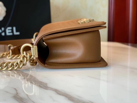 Boy Chanel Flap Bag Original Leather A67086 brown