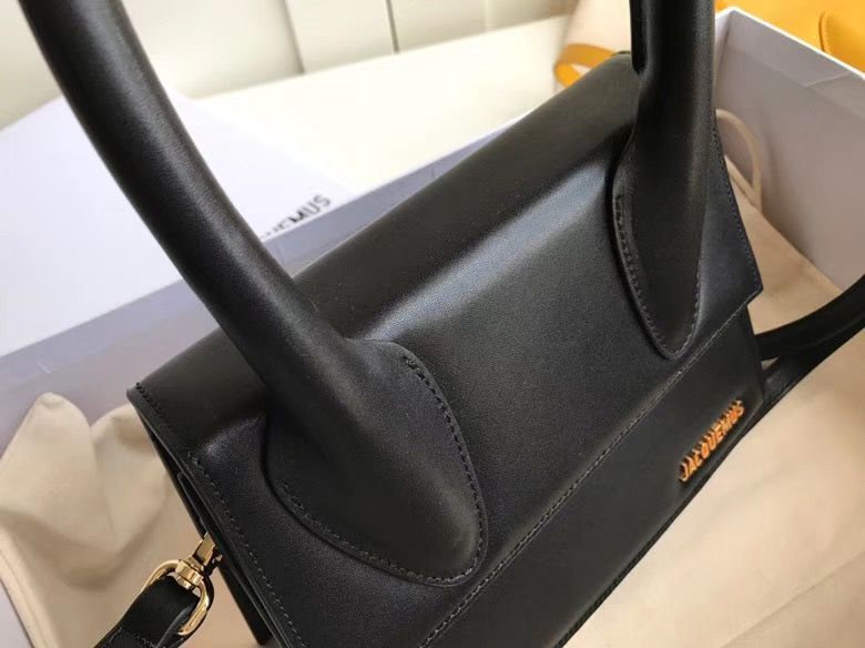 Jacquemus Original Leather Top Handle Bag J76235 Black