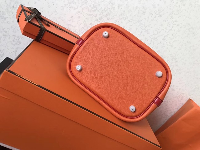 Hermes Picotin Lock PM Bags Original Leather H8688 orange&red