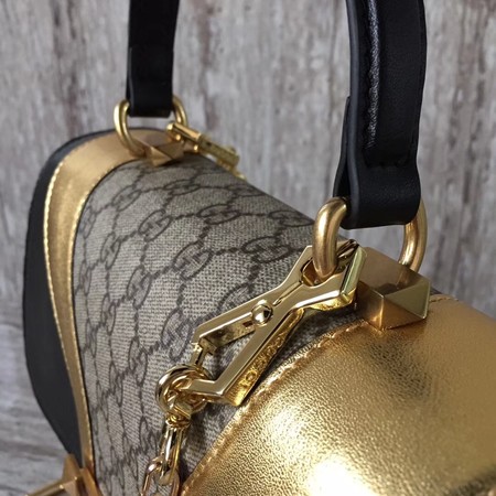 Gucci GG original medium top handle bag 476435 black&gold