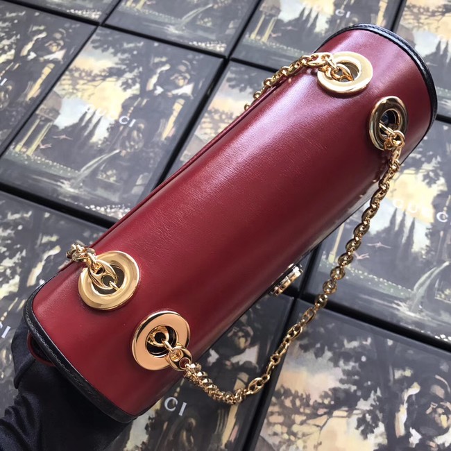 Gucci GG Original Leather Shoulder Bag 576421 Red
