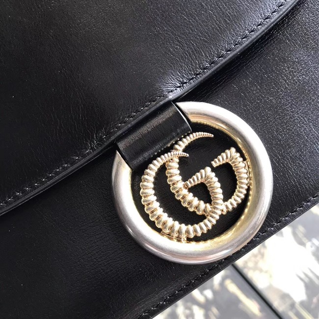 Gucci GG Original Leather Shoulder Bag 589474 Black