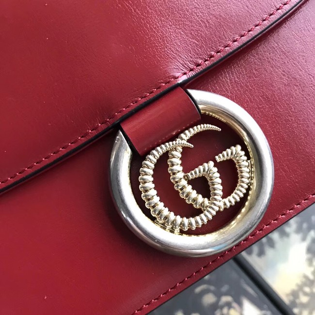 Gucci GG Original Leather Shoulder Bag 589474 Red