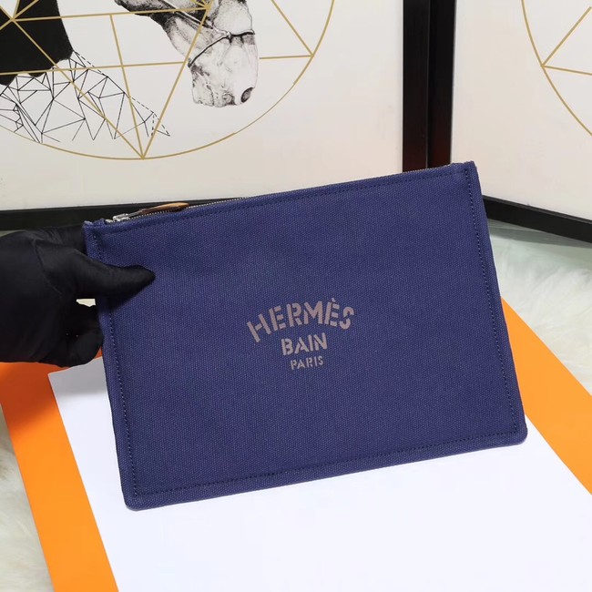 Hermes Cosmetic Bag H3700 Blue