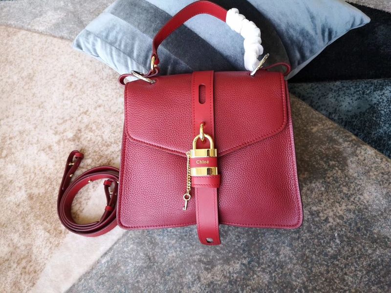 Chloe Original Buckskin Leather Lock Bag 3S088 Red
