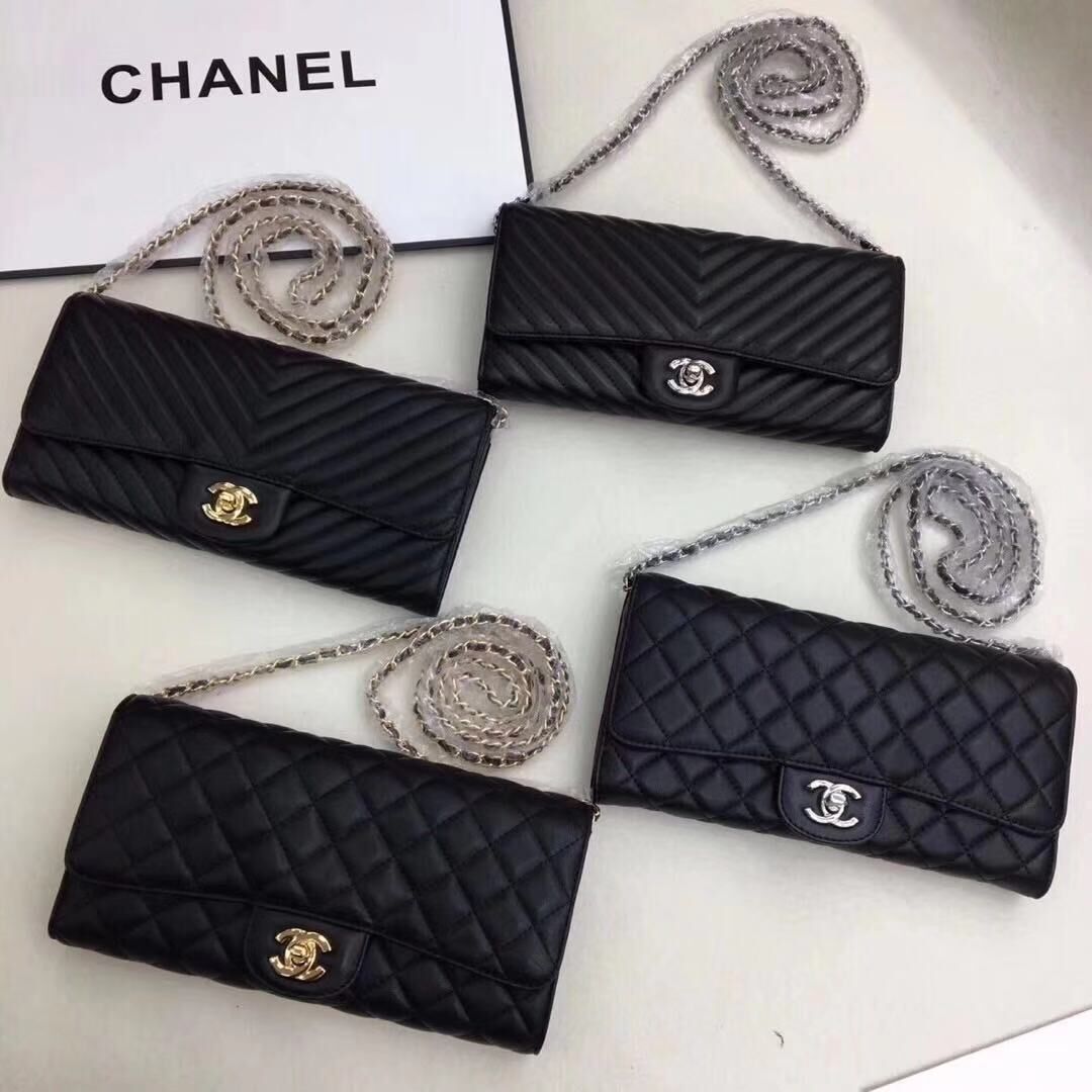 Chanel Original Sheepskin Leather Shoulder Bag 33819 BLACK