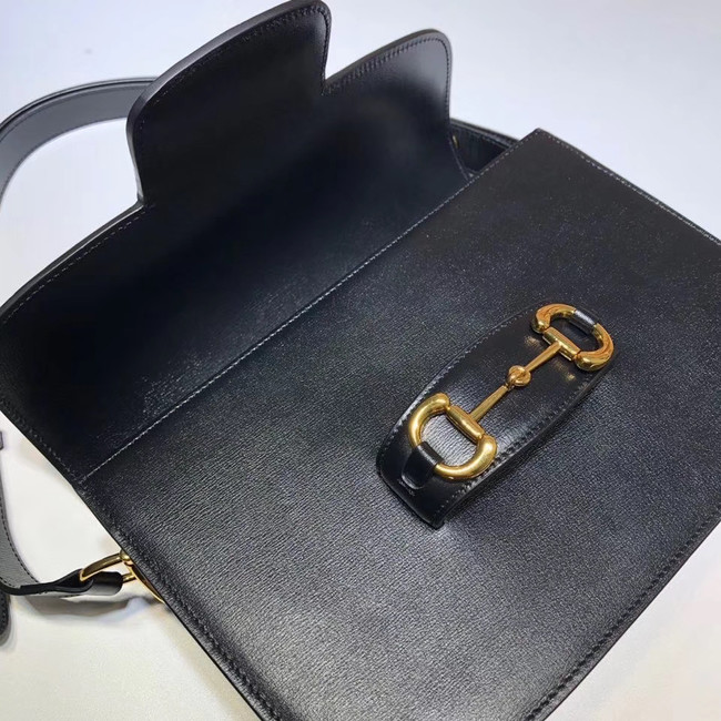 Gucci 1955 leather shoulder bag 602204 black