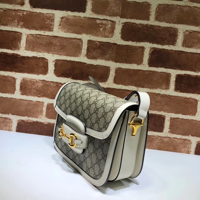 Gucci GG Supreme canvas shoulder bag 602204 white