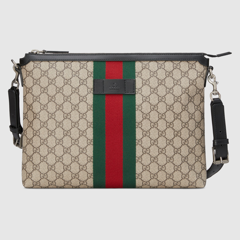 Gucci GG Supreme canvas shoulder bag 523335 apricot
