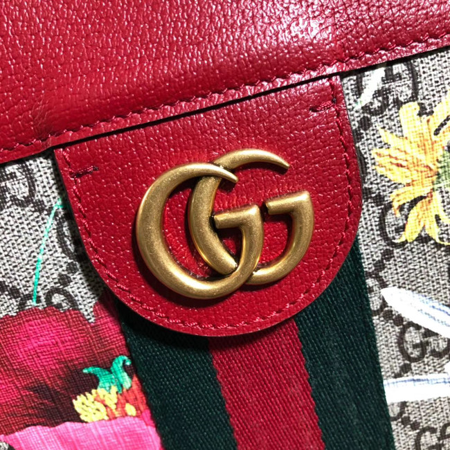 Gucci Ophidia series GG flower medium shopping bag 547947 red