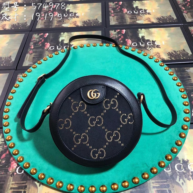 Gucci GG velvet round shoulder bag 574978