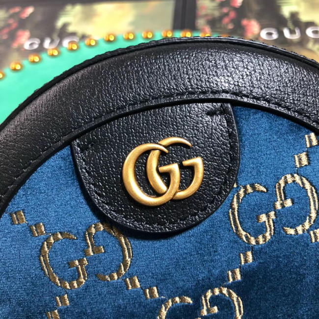 Gucci GG velvet round shoulder bag 574978