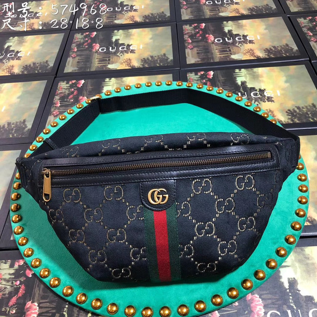 Gucci GG velvet waistpack 574968 red blue black