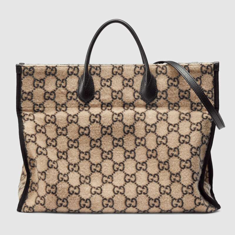 Gucci GG wool shopping bag 598169 white