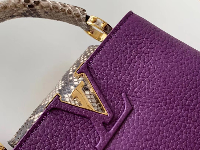 Louis Vuitton Original Taurillon leather CAPUCINES BB M95509 purple