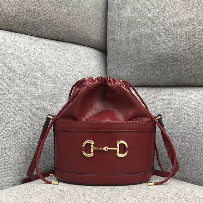 Gucci 1955 Horsebit bucket bag 602118 red