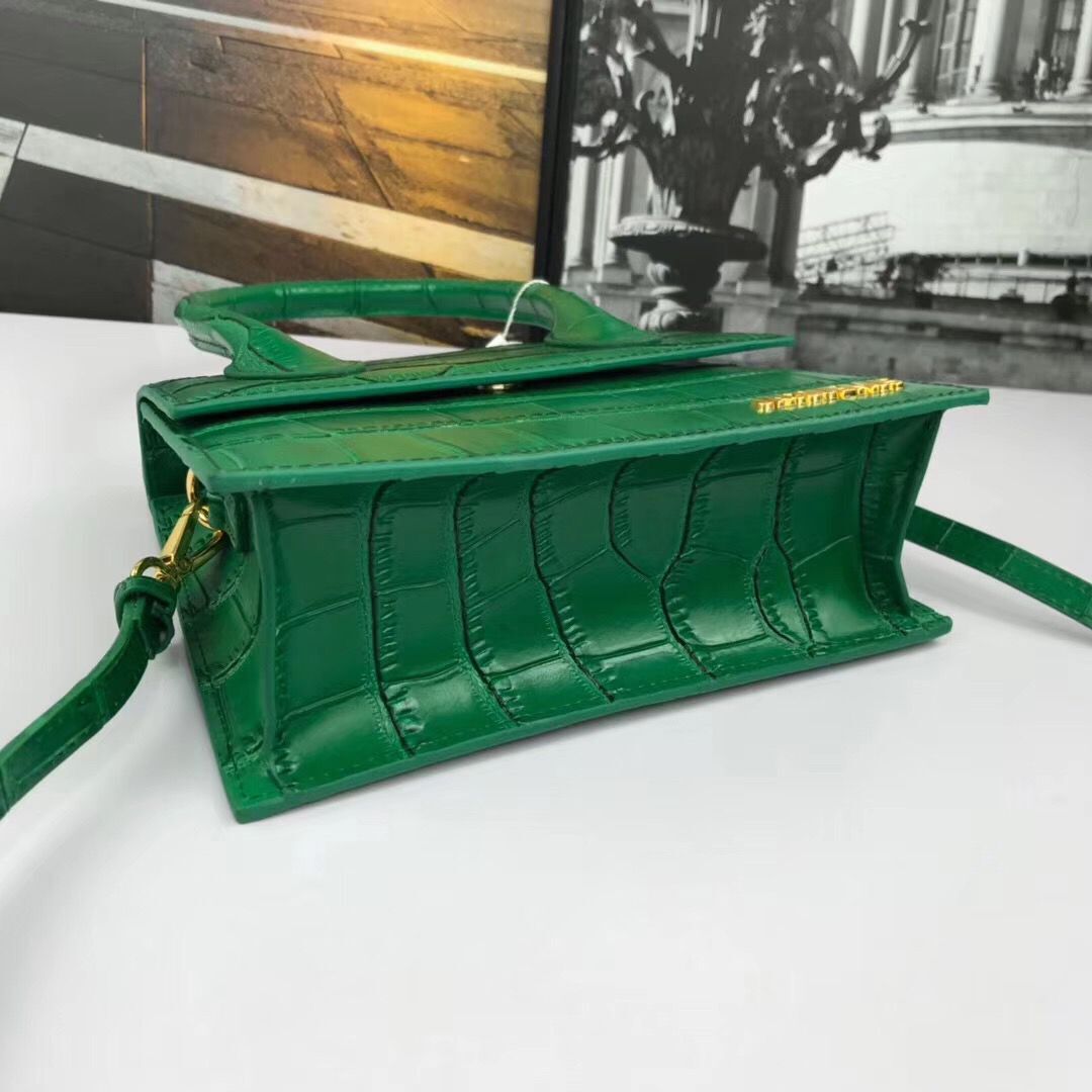 Jacquemus Original Leather Mini Top Handle Bag J8088 Green