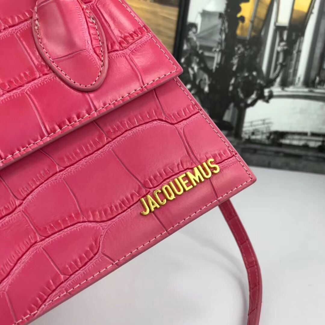Jacquemus Original Leather Mini Top Handle Bag J8088 Rose