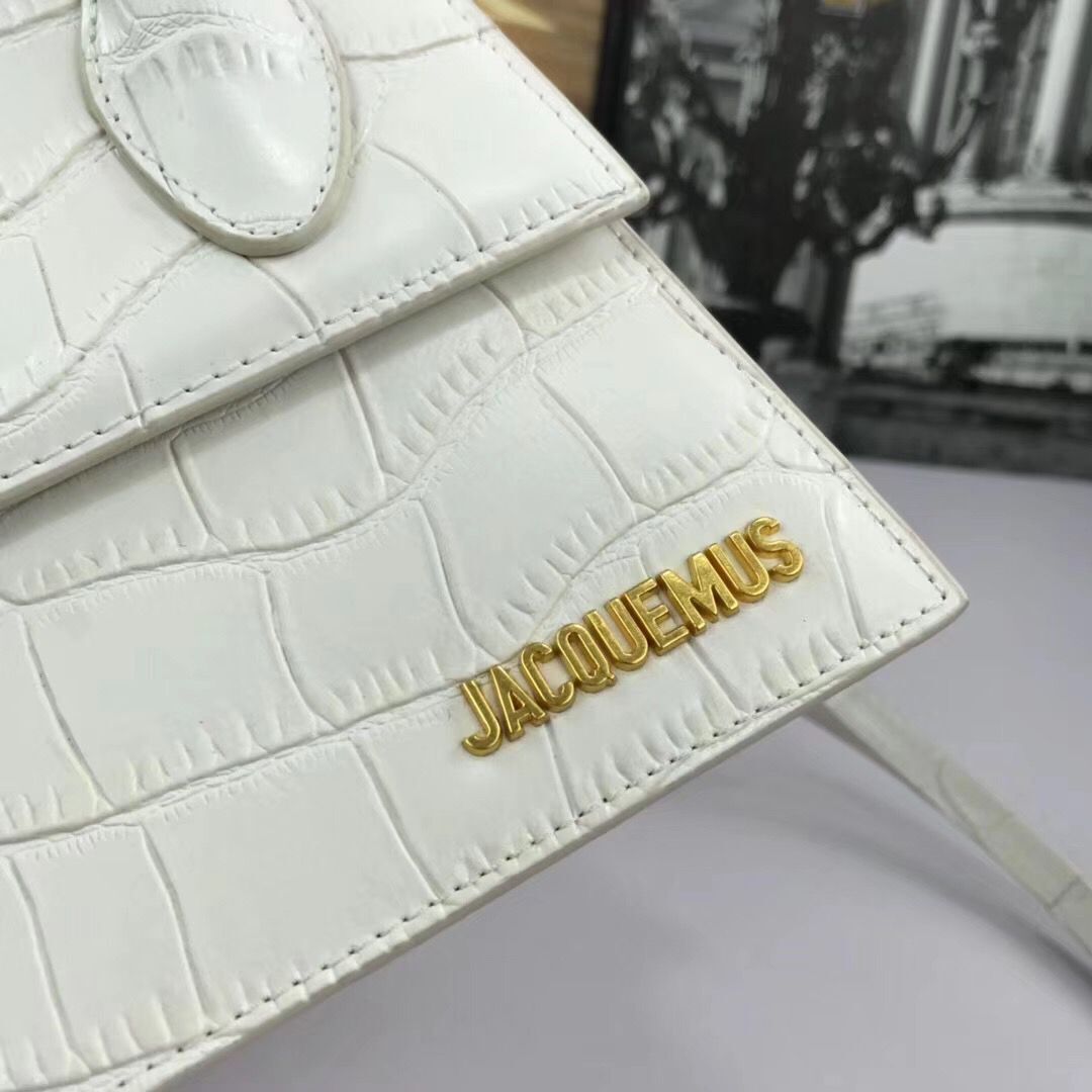 Jacquemus Original Leather Mini Top Handle Bag J8088 White