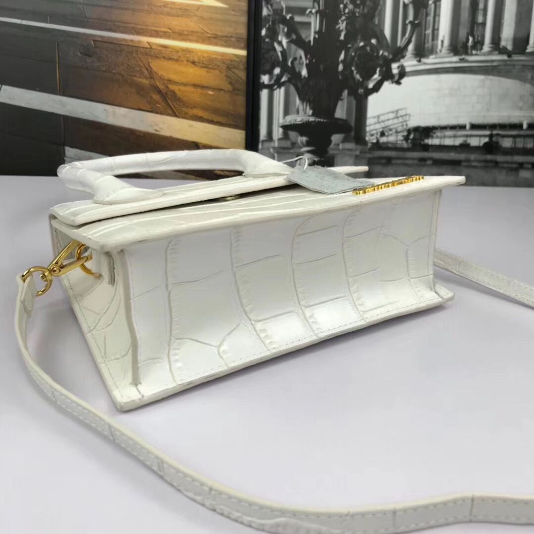Jacquemus Original Leather Mini Top Handle Bag J8088 White