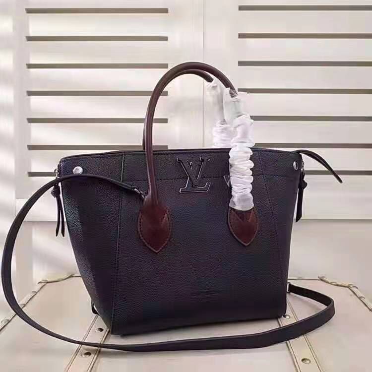 Louis Vuitton Calfskin Leather FREEDOM M54842 Black & Brown