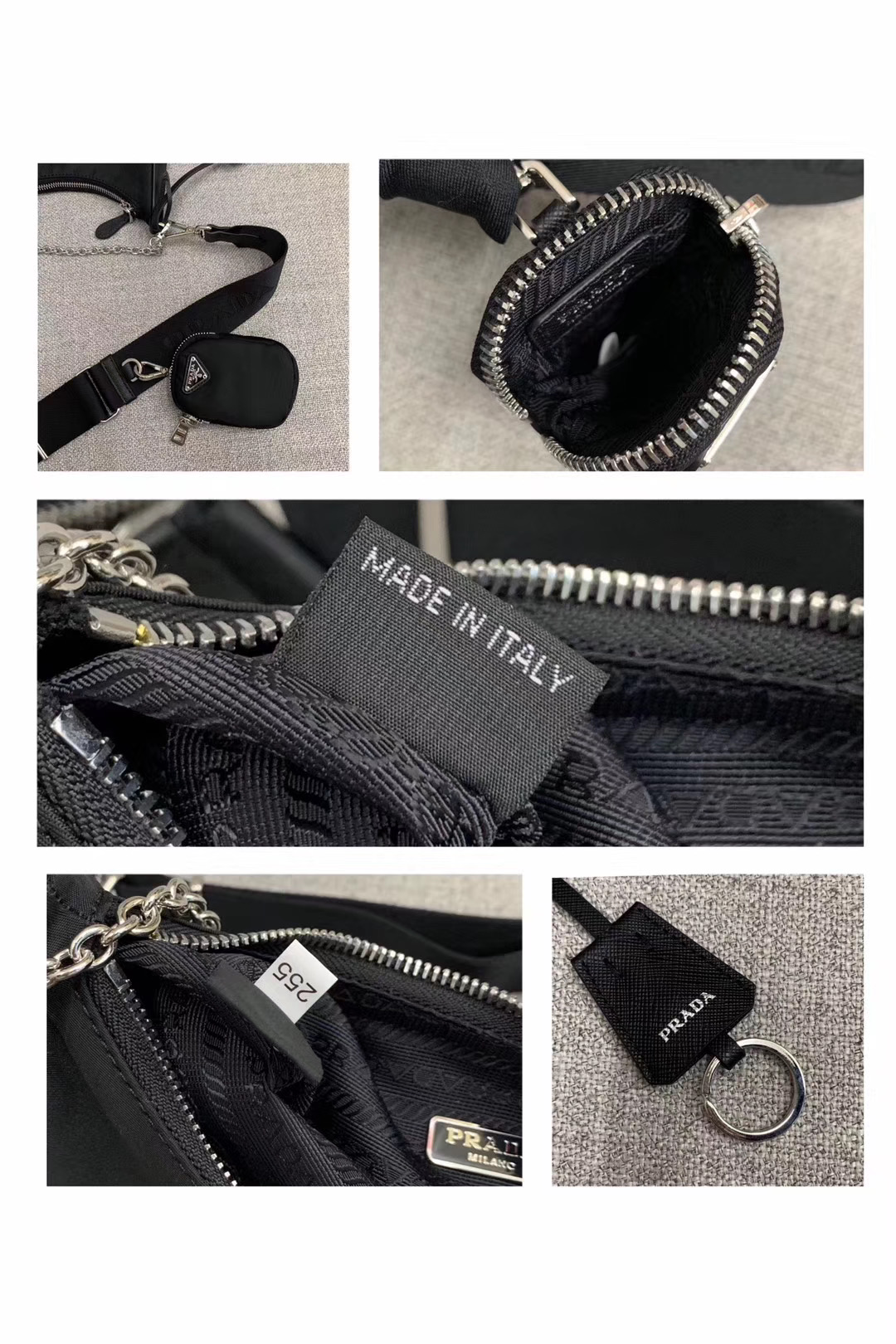 Prada Re-Edition 2005 nylon shoulder bag 1BH204 black