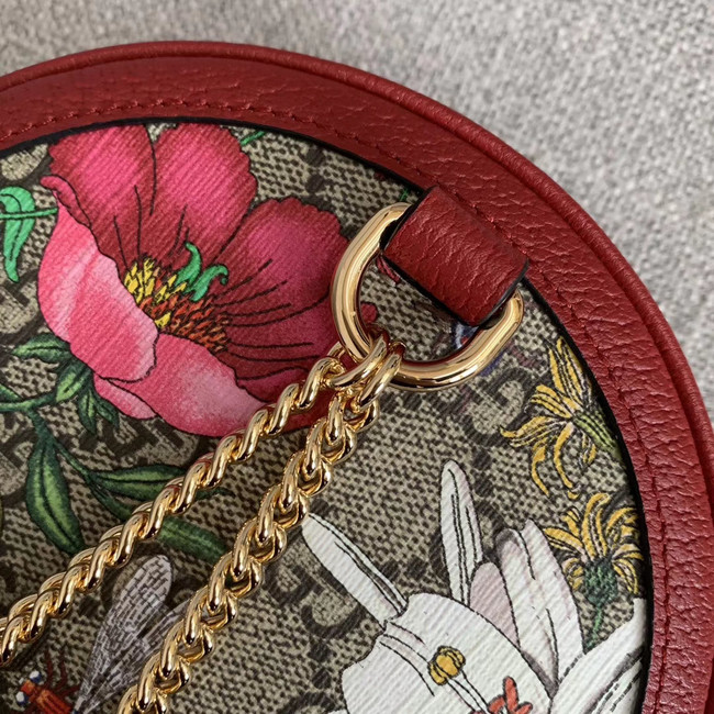 Gucci Ophidia series GG flower Mini Backpack 598661 red
