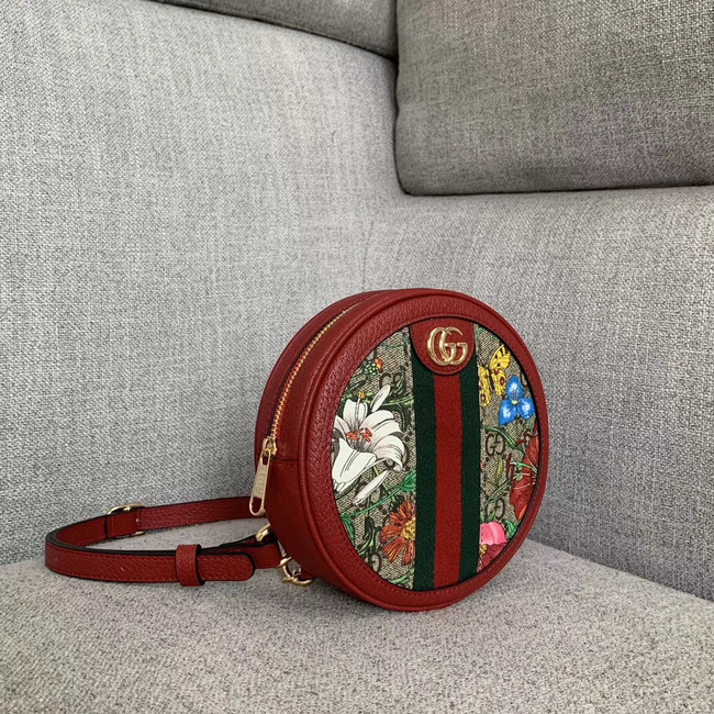 Gucci Ophidia series GG flower Mini Backpack 598661 red