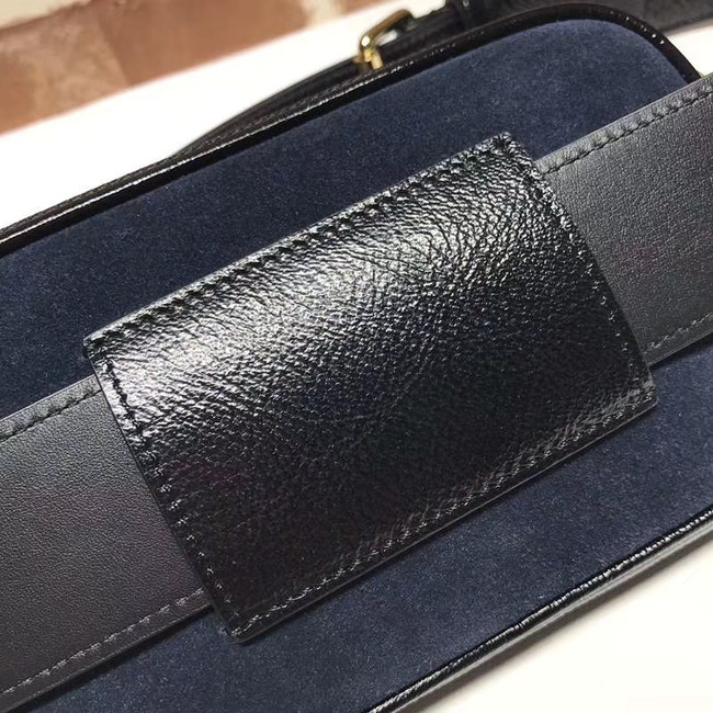 Gucci Nubuck leather belt bag 519308 Royal Blue&black