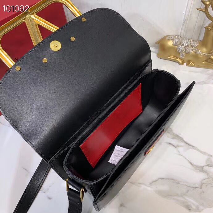 VALENTINO Origianl leather shoulder bag V0030 black 