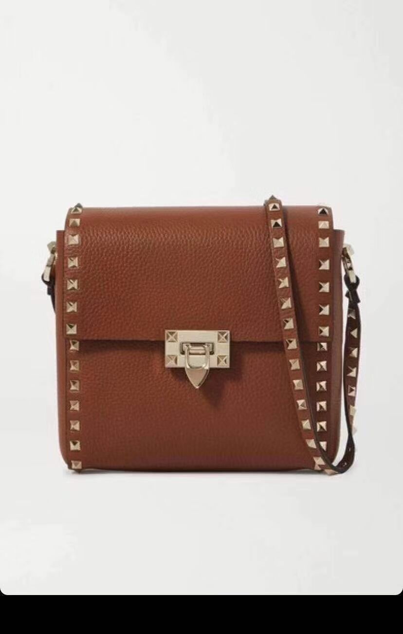 VALENTINO Origianl leather shoulder bag V0182 brown