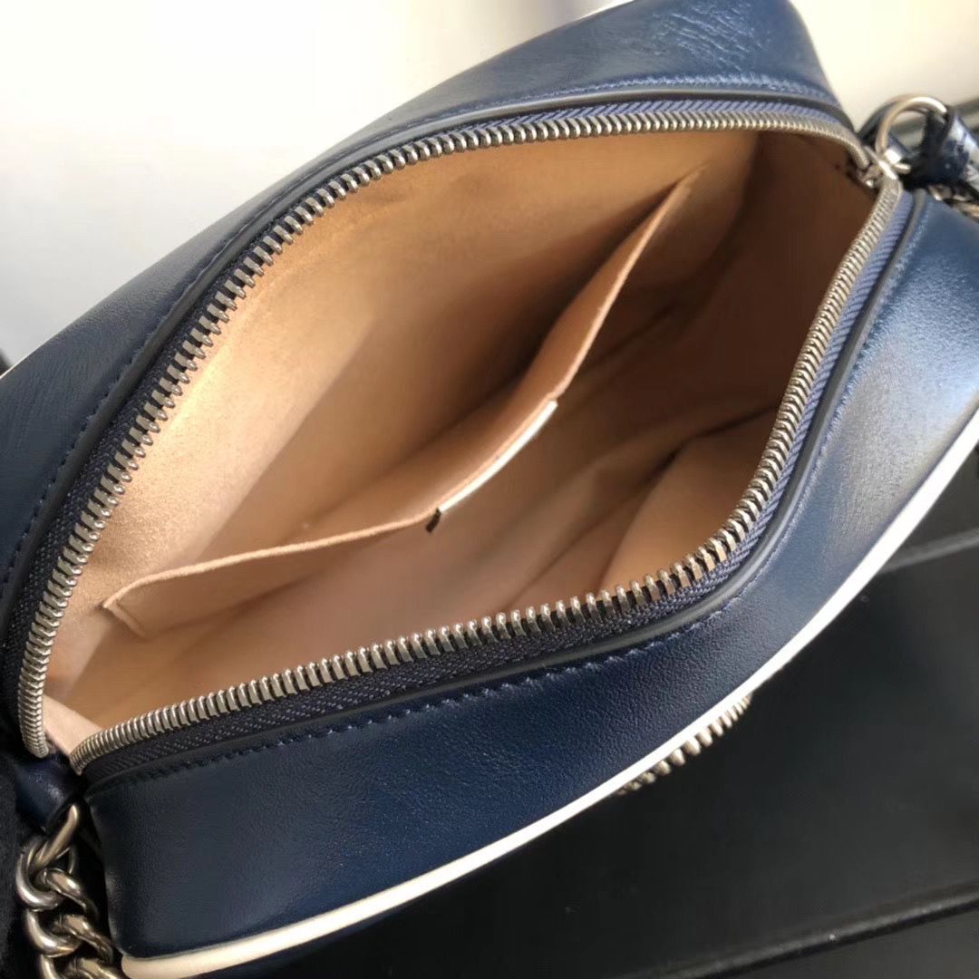 Gucci GG Marmont Matelasse Shoulder Bag A447632 Navy